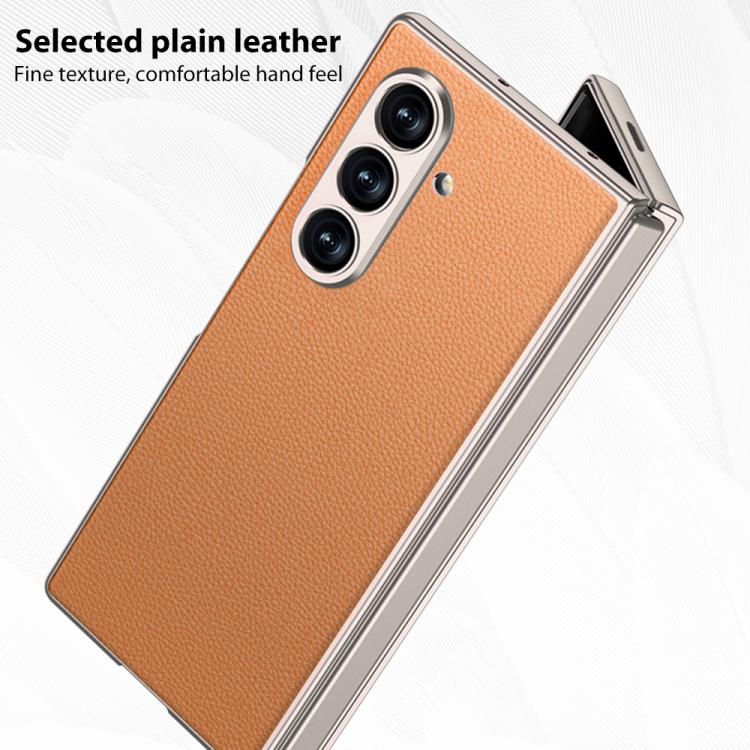 GKK Integrated Metal Paint Skin Feel Leather Full Coverage Phone Case
