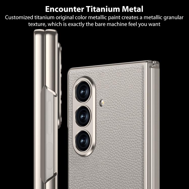 GKK Integrated Metal Paint Skin Feel Leather Full Coverage Phone Case