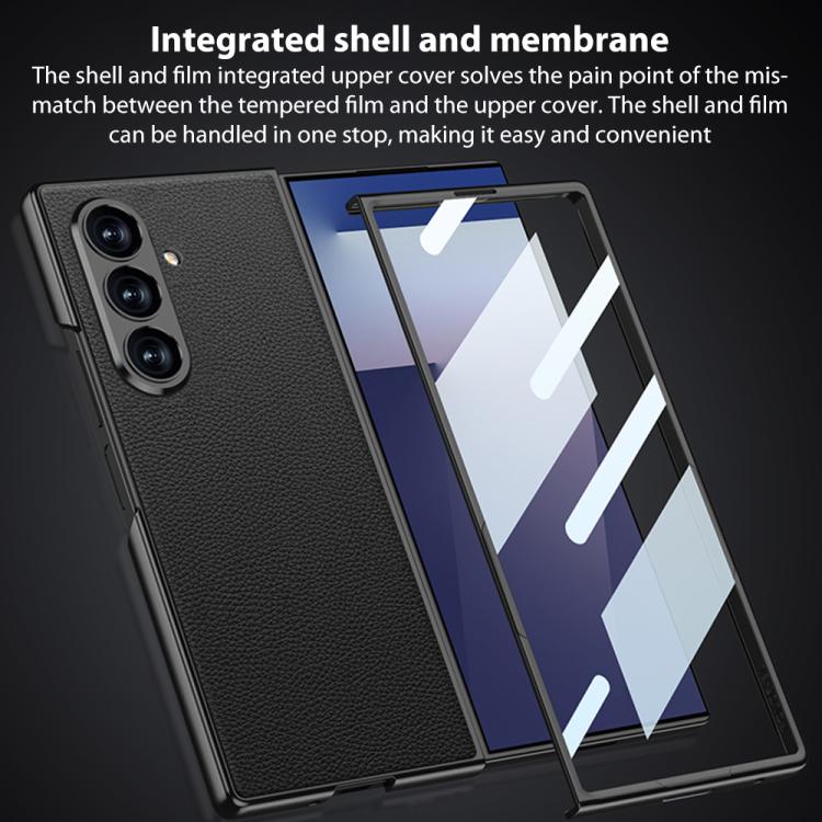 GKK Integrated Metal Paint Skin Feel Leather Full Coverage Phone Case