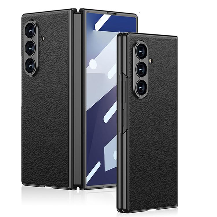 GKK Integrated Metal Paint Skin Feel Leather Full Coverage Phone Case