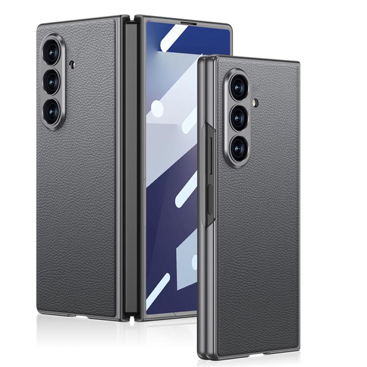 GKK Integrated Metal Paint Skin Feel Leather Full Coverage Phone Case