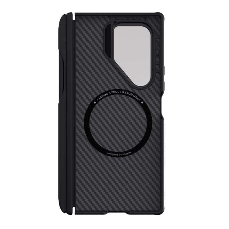 NILLKIN Aramid Fiber Transparent Mirror Cover Magnetic Version Phone Case with Stylus