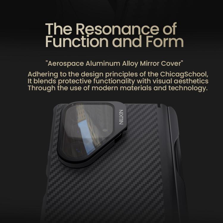 NILLKIN Aramid Fiber Transparent Mirror Cover Magnetic Version Phone Case with Stylus