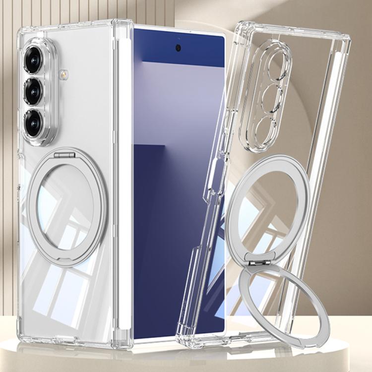 GKK Magnetic Hinge Folding Airbag Full Cover Phone Case with Rotating Bracket