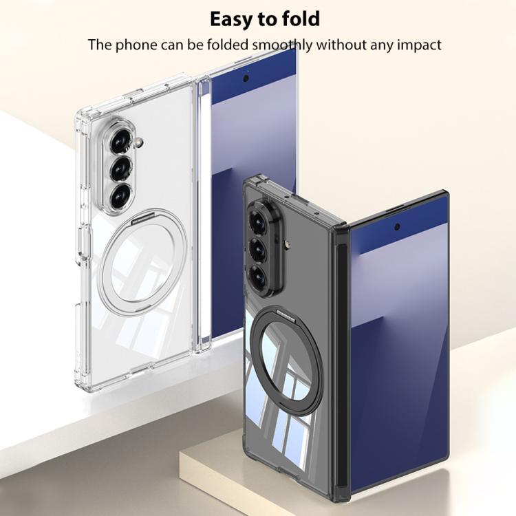 GKK Magnetic Hinge Folding Airbag Full Cover Phone Case with Rotating Bracket