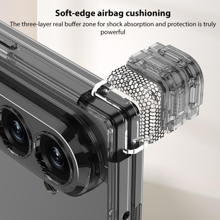 GKK Magnetic Hinge Folding Airbag Full Cover Phone Case with Rotating Bracket