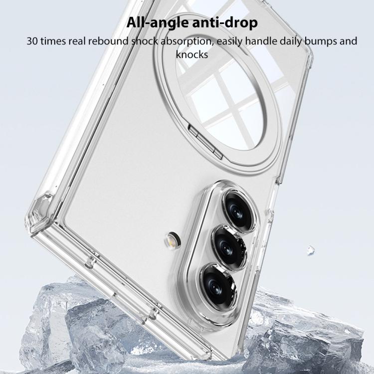 GKK Magnetic Hinge Folding Airbag Full Cover Phone Case with Rotating Bracket