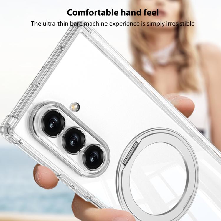GKK Magnetic Hinge Folding Airbag Full Cover Phone Case with Rotating Bracket