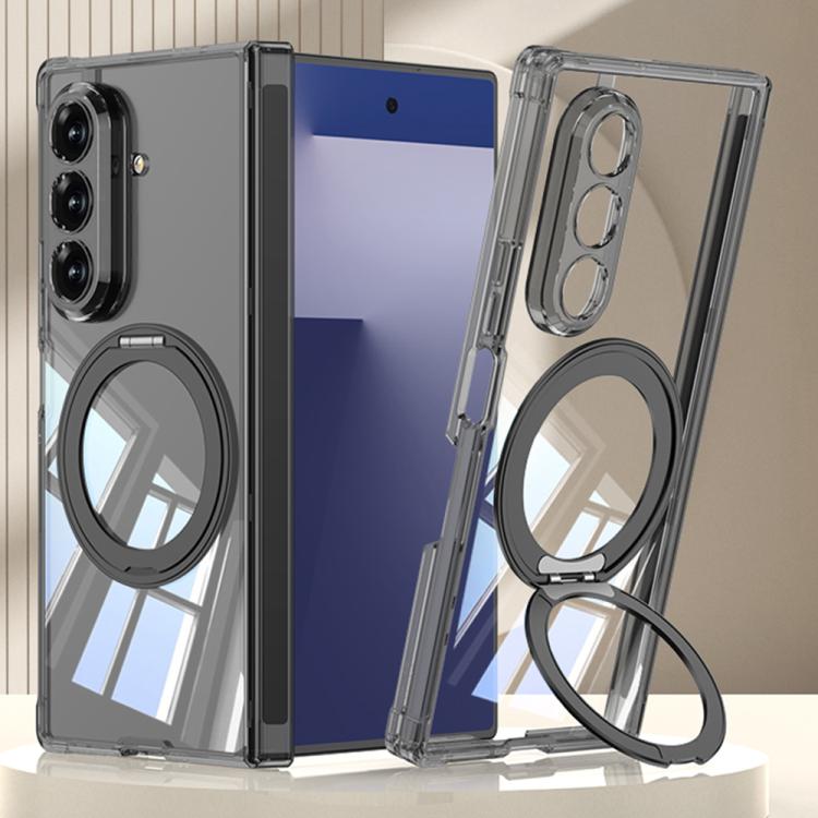 GKK Magnetic Hinge Folding Airbag Full Cover Phone Case with Rotating Bracket