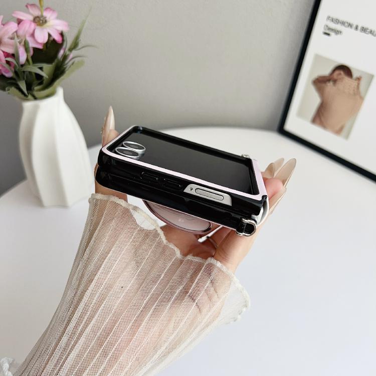 Side Buckle MagSafe Leather Texture Phone Case with Strap / Holder