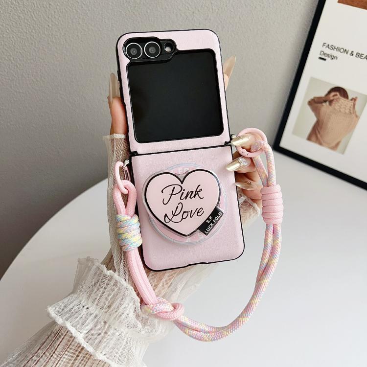 Side Buckle MagSafe Leather Texture Phone Case with Strap / Holder