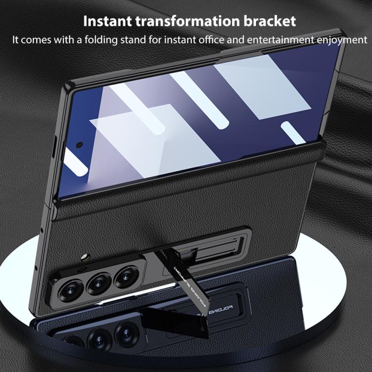 GKK Integrated Magnetic Phantom Leather Hinge Phone Case with Holder