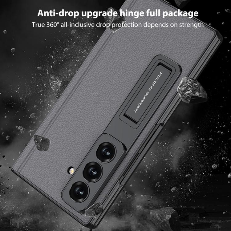 GKK Integrated Magnetic Phantom Leather Hinge Phone Case with Holder
