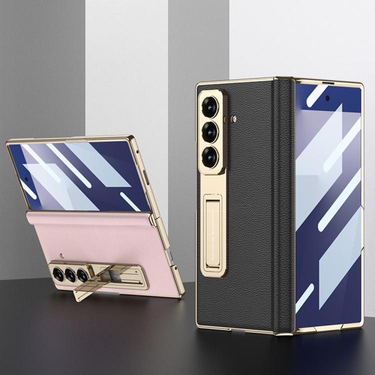 GKK Integrated Magnetic Phantom Leather Hinge Phone Case with Holder