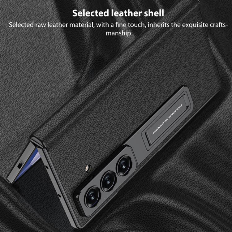 GKK Integrated Magnetic Phantom Leather Hinge Phone Case with Holder
