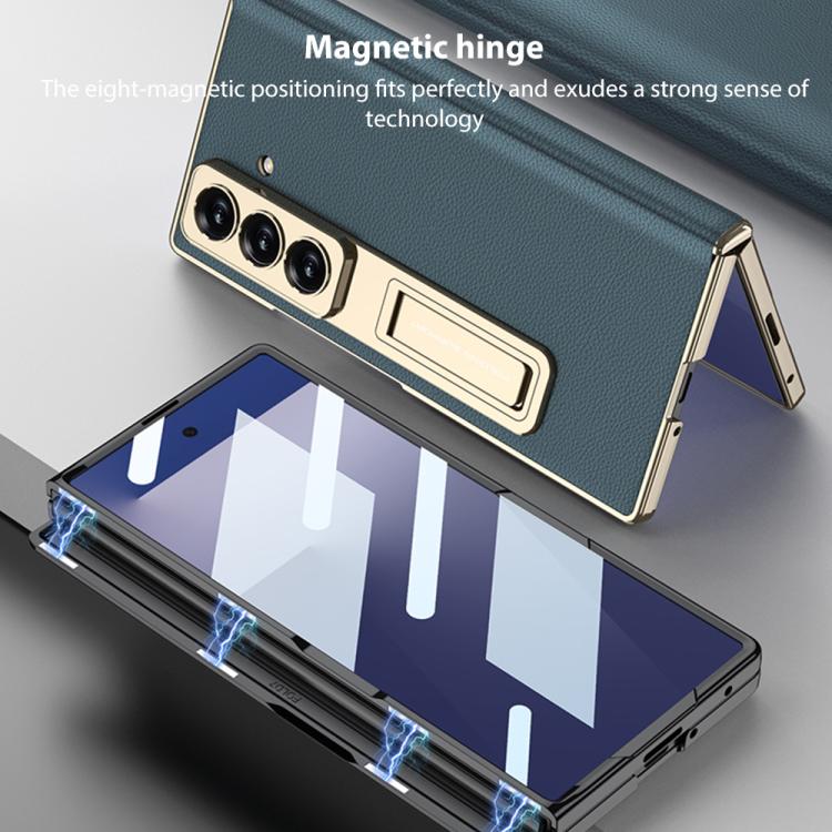 GKK Integrated Magnetic Phantom Leather Hinge Phone Case with Holder