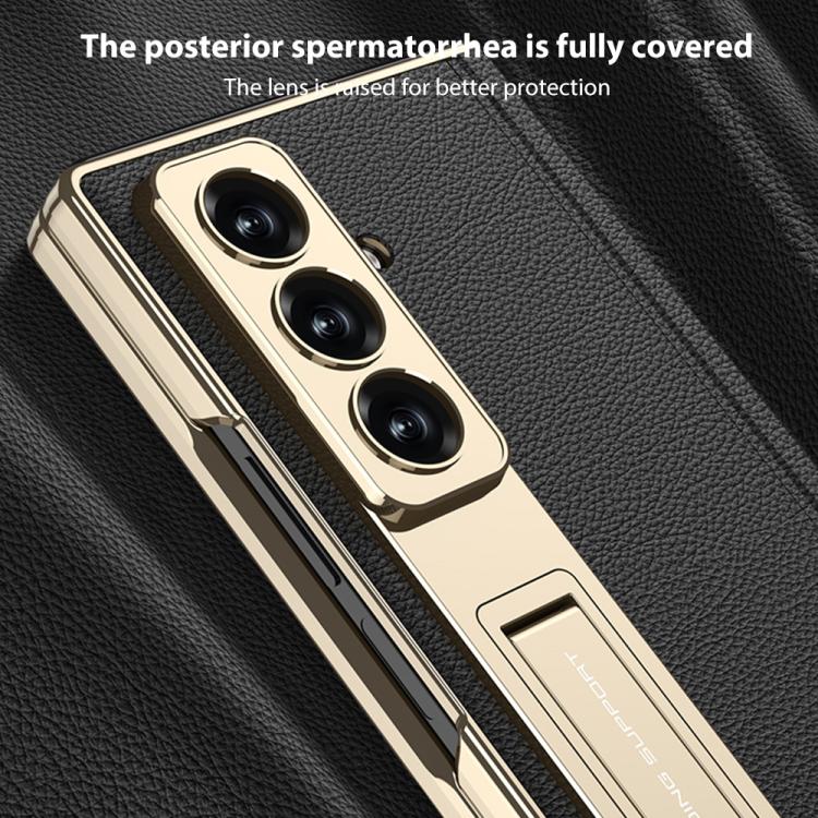 GKK Integrated Magnetic Phantom Leather Hinge Phone Case with Holder
