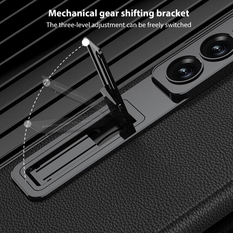 GKK Integrated Magnetic Phantom Leather Hinge Phone Case with Holder