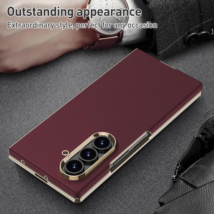 GKK Integrated Plating Leather Phone Case