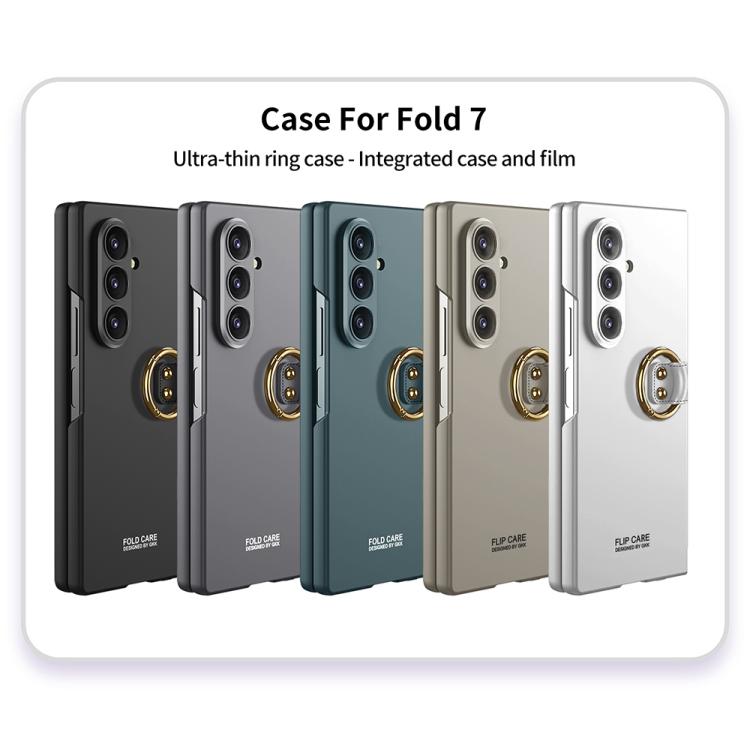 GKK Integrated Ultra-thin PC Full Coverage Phone Case with Ring Holder