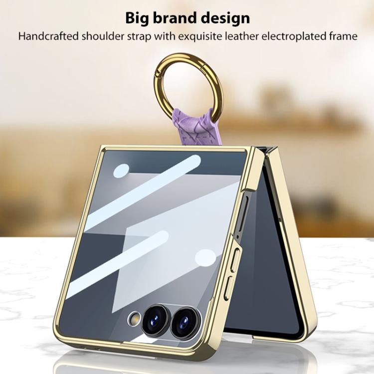 GKK Integrated Plating Weave Texture Phone Case with Ring Holder