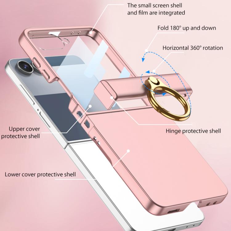 GKK Integrated MagSafe Ultra-thin Hinge Full Coverage Phone Case with Ring