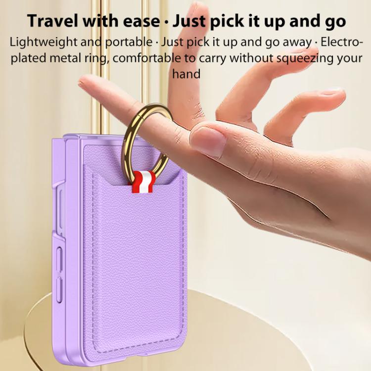 GKK Integrated Ultra-thin Leather Card Slots Phone Case with Ring Holder