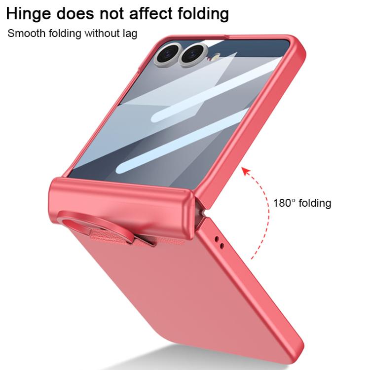 GKK Integrated Magnetic Folding Full Cover Phone Case with D-Cross Ring