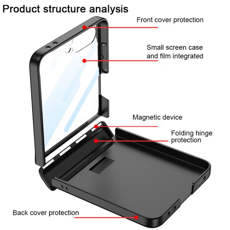 GKK Integrated Magnetic Folding Full Cover Phone Case with D-Cross Ring
