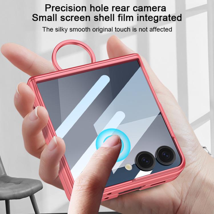GKK Integrated Magnetic Folding Full Cover Phone Case with D-Cross Ring