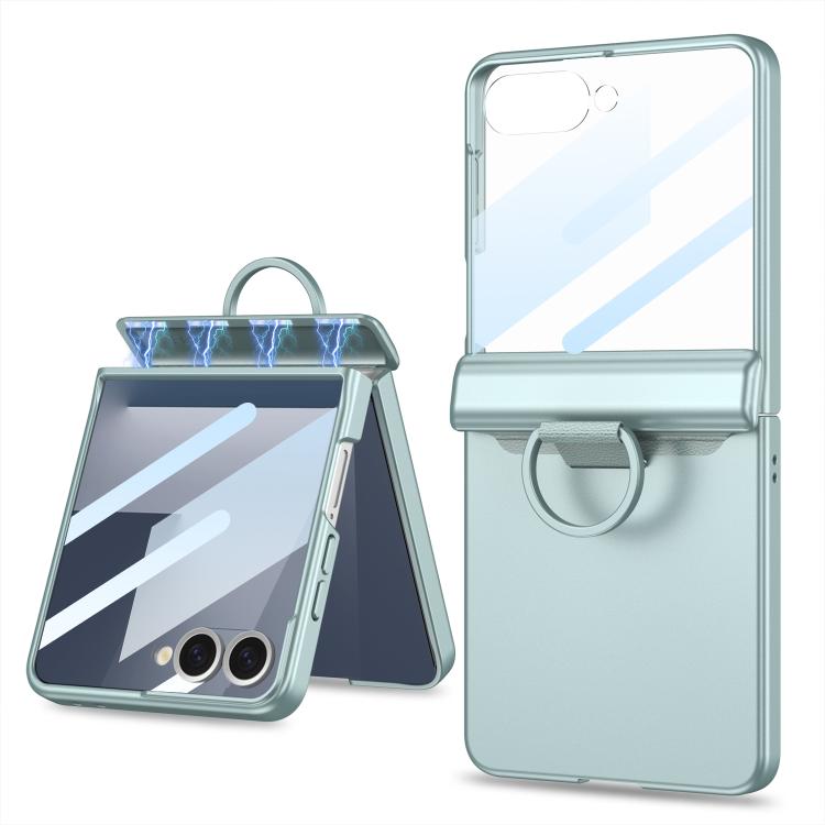 GKK Integrated Magnetic Folding Full Cover Phone Case with D-Cross Ring