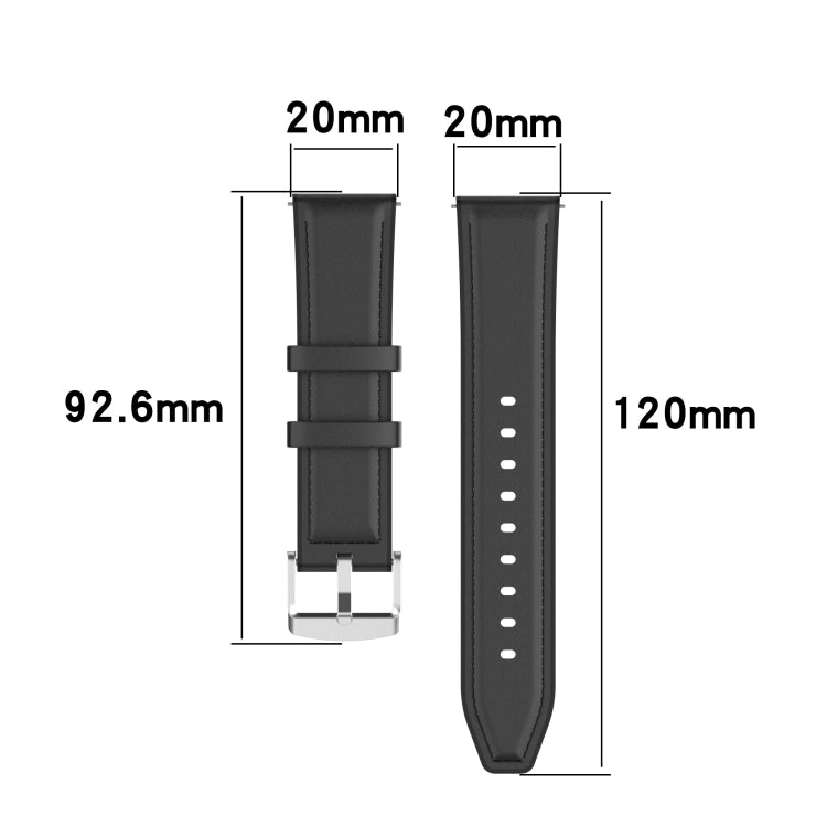 20mm Silicone Leather Replacement Strap Watchband for Samsung Galaxy Watch 3 41mm, For Samsung Galaxy Watch 3 41mm