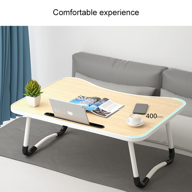 W-shaped Non-slip Legs Adjustable Folding Portable Writing Desk Laptop Desk with Card Slot, with Card Slot