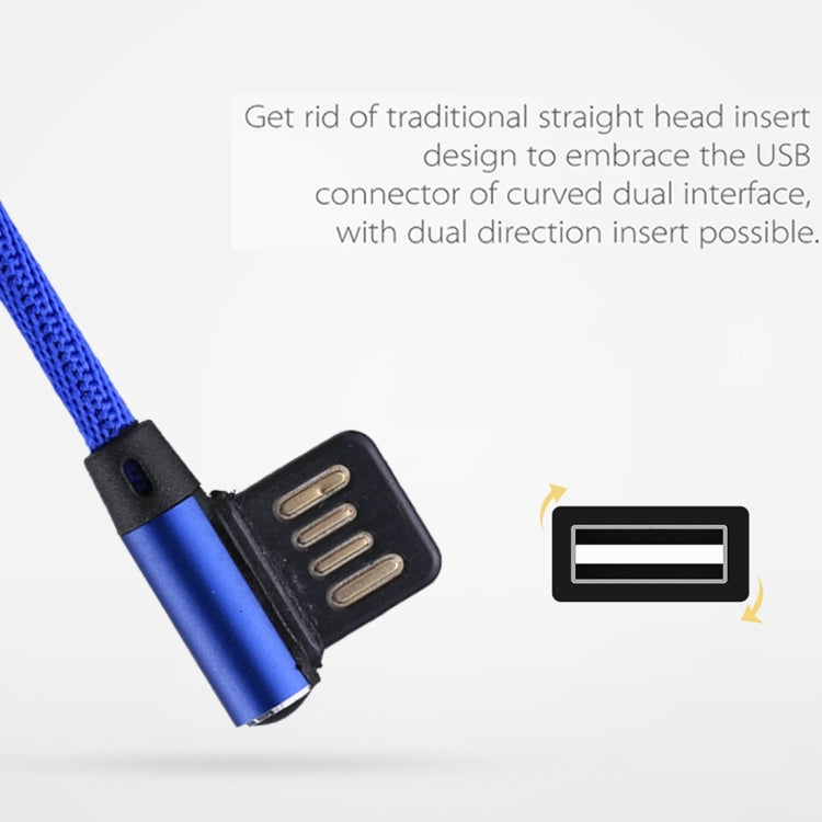 1m 2.4A Output USB to 8 Pin Double Elbow Design Nylon Weave Style Data Sync Charging Cable, 8 Pin Dark Blue, 8 Pin Blue, 8 Pin Red, 8 Pin Black, 8 Pin Coffee