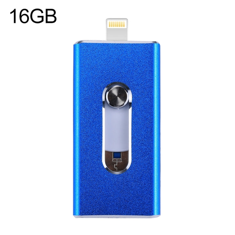 RQW-02 3 in 1 USB 2.0 & 8 Pin & Micro USB 16GB Flash Drive, RQW-02 Black, RQW-02 Gold, RQW-02 Blue, RQW-02 Red, RQW-02 Silver