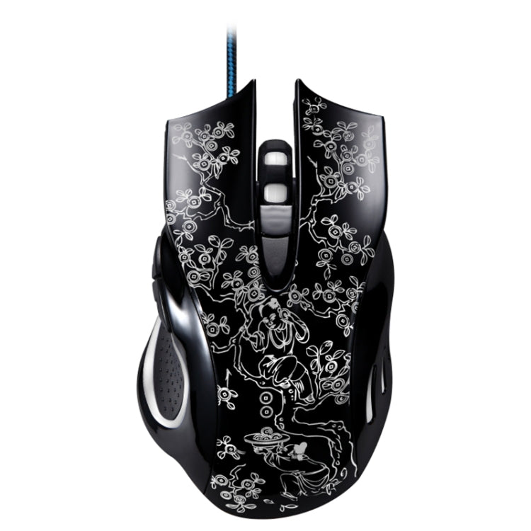 ZGB 169 USB 2400DPI Four-speed Adjustable LED Backlight Wired Optical E-sport Gaming Mouse with Counter Weight, Length: 1.45m, 169 White, 169 Black