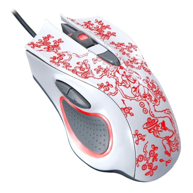 ZGB 169 USB 2400DPI Four-speed Adjustable LED Backlight Wired Optical E-sport Gaming Mouse with Counter Weight, Length: 1.45m, 169 White, 169 Black