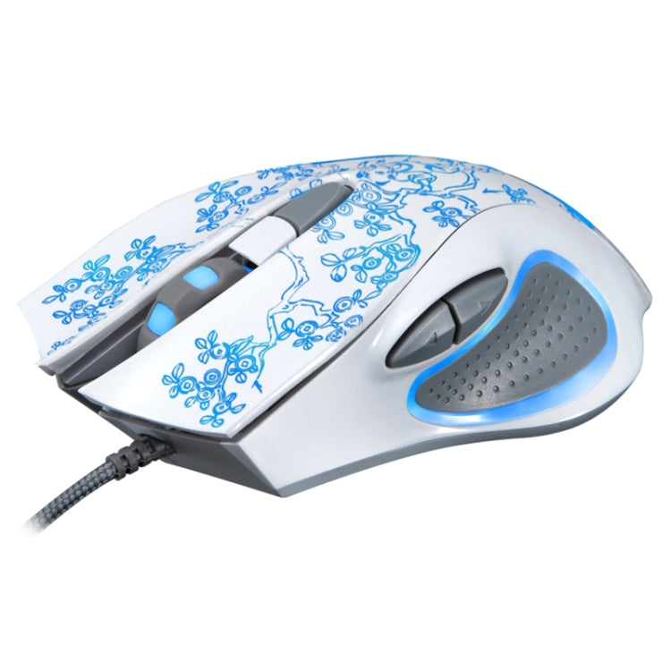 ZGB 169 USB 2400DPI Four-speed Adjustable LED Backlight Wired Optical E-sport Gaming Mouse with Counter Weight, Length: 1.45m, 169 White, 169 Black