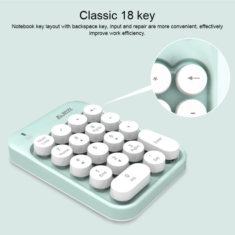 Ajazz AK18 2.4G Mini Wireless Mixed Color Keys Numeric Keyboard