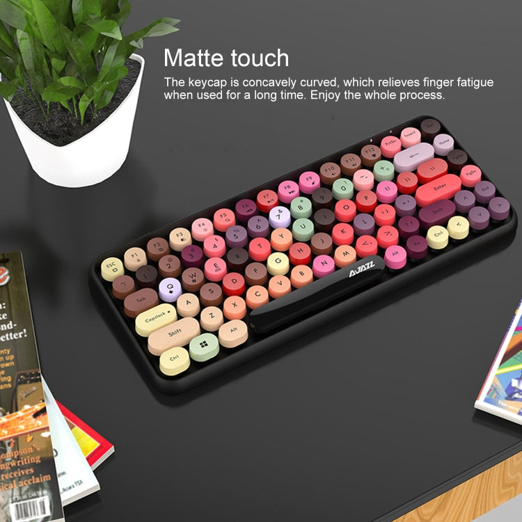 Ajazz 308I Tablet Mobile Phone Computer Household Office Wireless Keyboard, Black, Pink, Green