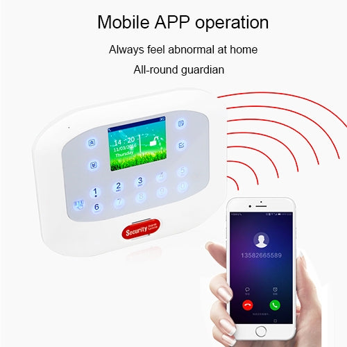 DY-GSM50A 8 in 1 Kit 315MHz / 433MHz Wireless GSM/PSTN Intelligent Anti-Burglar Alarm System, Touch Panel LCD Screen, DY-GSM50A