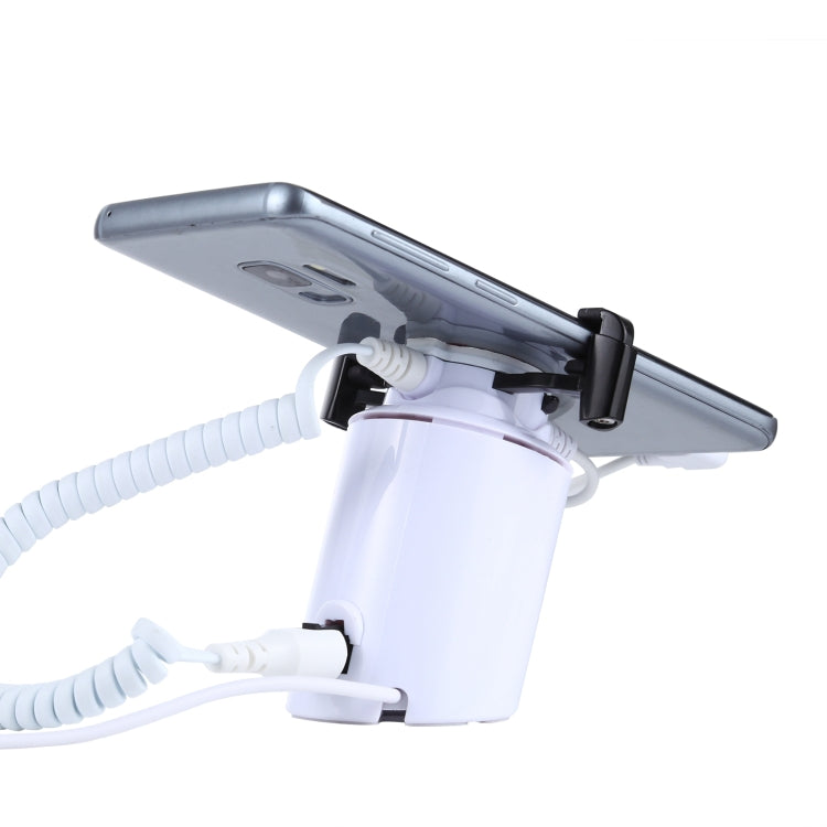 Cylindrical Display Stand Security System Burglar Alarm / Anti-theft Alarm Display Holder with Infrared Remote Control for Mobile Phones with Type-C / USB-C Port, ABS Cylindrical Type-C