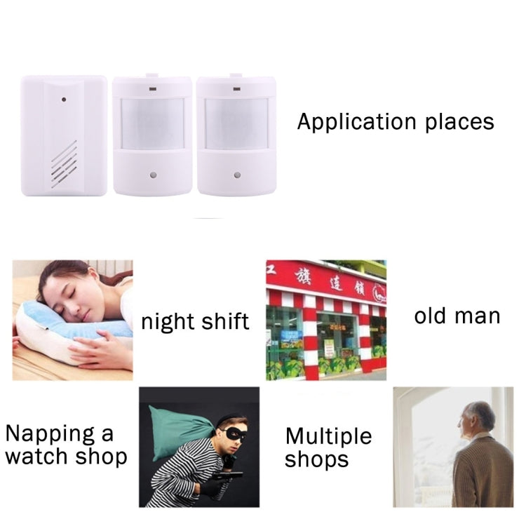 YF-0156 1 to 2 Good Safe Wireless Electro Guard Watch Remote Detective System Kit for Home Office, 1 x Receiver + 2 x Detector, YF-0156