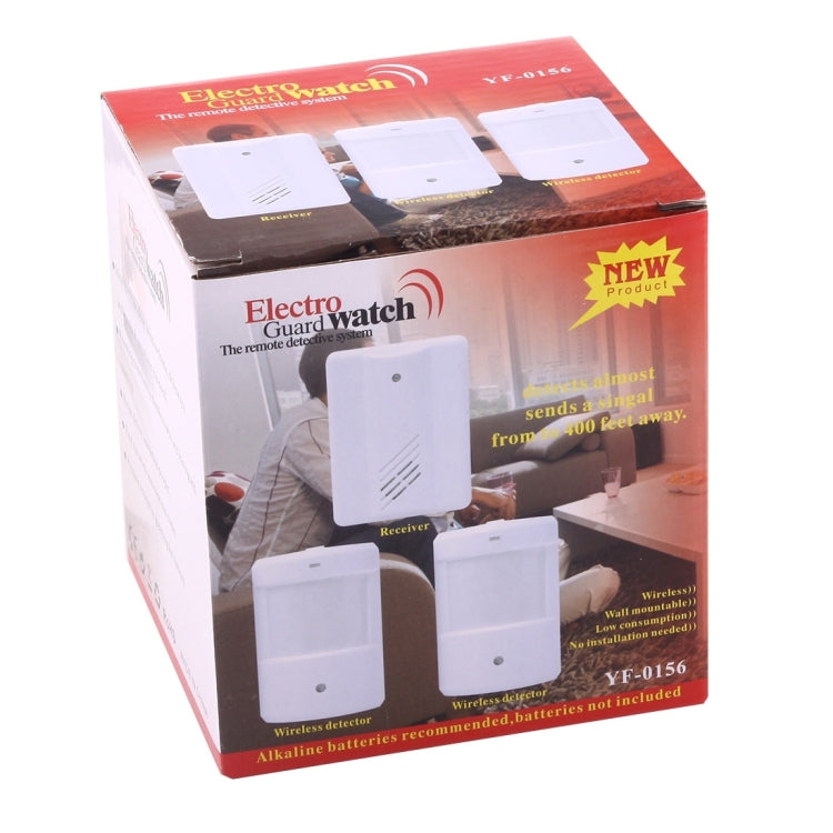YF-0156 1 to 2 Good Safe Wireless Electro Guard Watch Remote Detective System Kit for Home Office, 1 x Receiver + 2 x Detector, YF-0156