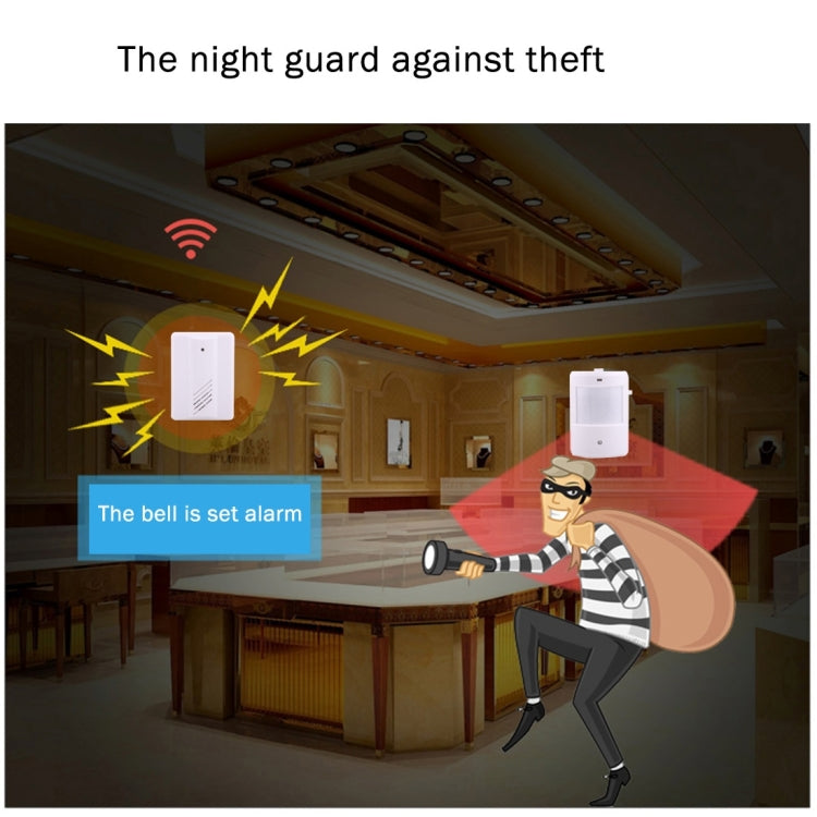 YF-0156 1 to 2 Good Safe Wireless Electro Guard Watch Remote Detective System Kit for Home Office, 1 x Receiver + 2 x Detector, YF-0156