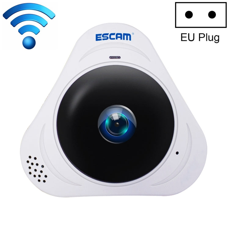 ESCAM Q8 960P 360 Degrees Fisheye Lens 1.3MP WiFi IP Camera, Support Motion Detection / Night Vision, IR Distance: 5-10m, AU Plug, Q8 US Plug, Q8 AU Plug, Q8 EU Plug, Q8 UK Plug