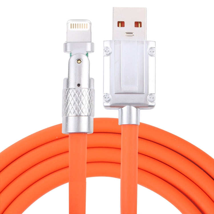 Mech Series 6A 120W USB to 8 Pin 180-degree Metal Plug Fast Charging Cable, Length: 1.2m, 1.2m 8 Pin, 1.2m 180-degree 8 Pin