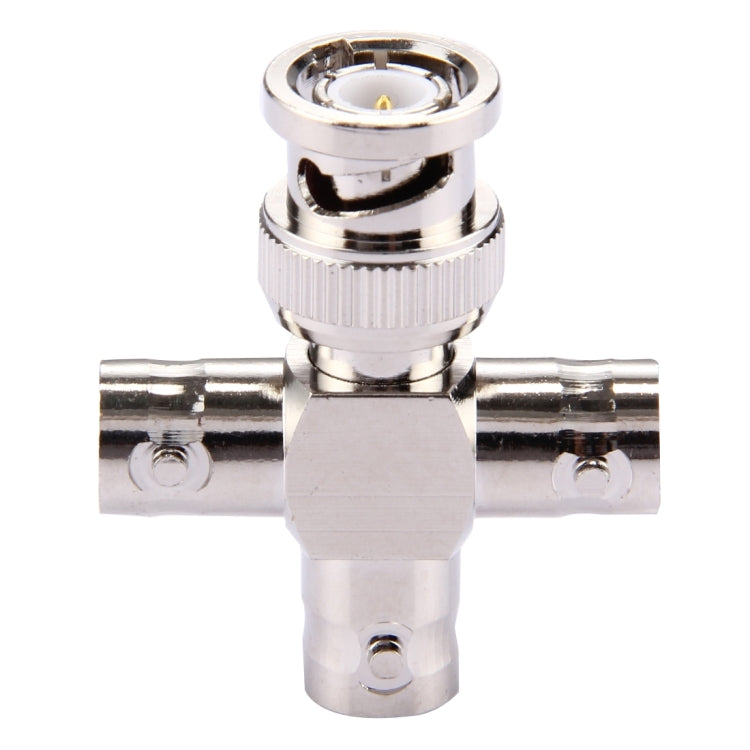 2 PCS 1 x BNC Male to 3 x BNC Female Connector, Cross Type, Cross Type