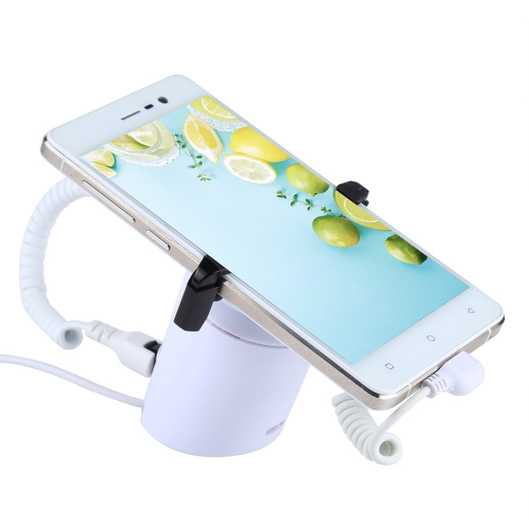 Cylindrical Display Stand Security System Burglar Alarm / Anti-theft Alarm Display Holder with Infrared Remote Control for Smartphones with Micro-USB Port, ABS Cylindrical Micro-USB