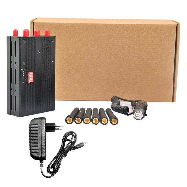 GSM / CDMA / DCS / PCS / 3G / 4G / GPS Mobile Phone Signal Breaker / Jammer / Isolator, Coverage: 20meters (JAX-121A-6B)